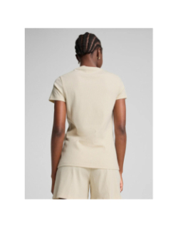 T-shirt à manches courtes côtelé ess elevated beige femme - Puma