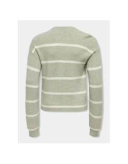 Pull rayé franca vert fille - Only