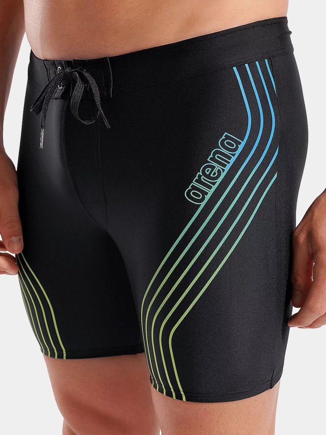 Boxer de bain de natation swim mid graphic noir homme - Arena