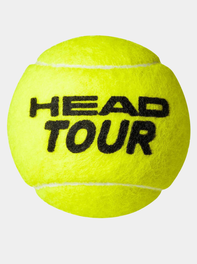Tube de 4 balles de tennis tour jaune - Head