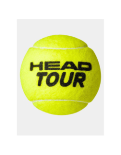 Tube de 4 balles de tennis tour jaune - Head
