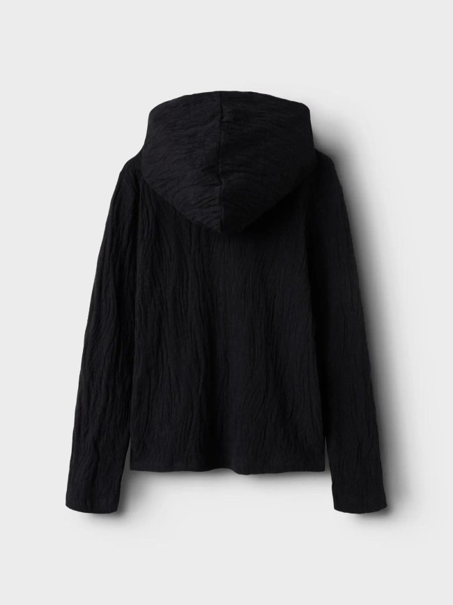 Sweat à capuche texturé nkfdoris noir fille - Name It