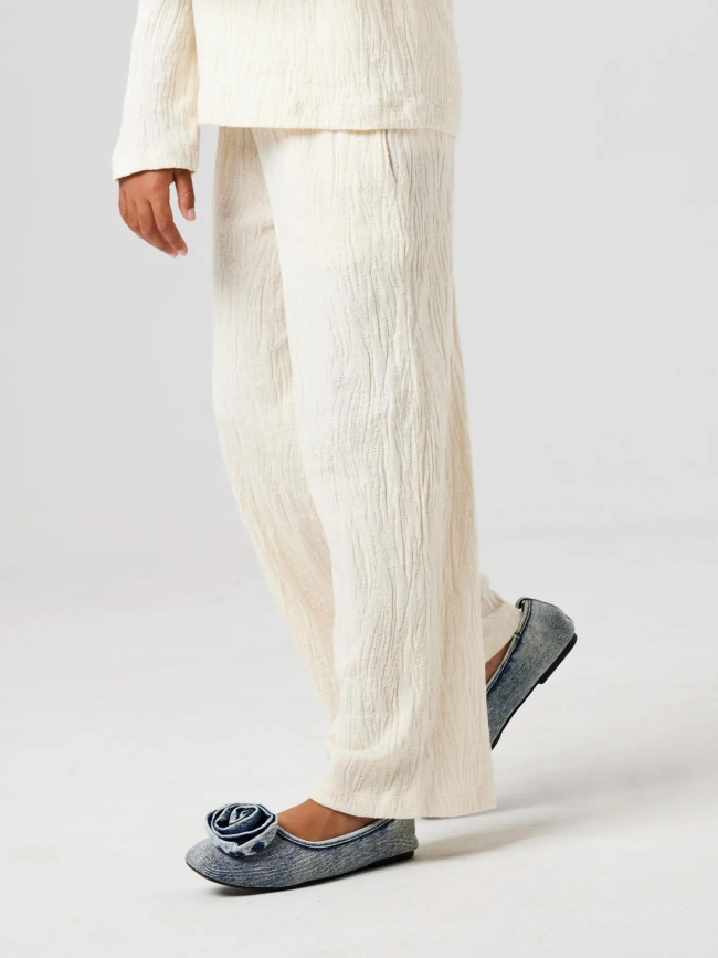 Pantalon large texturé nkfdoris écru fille - Name It