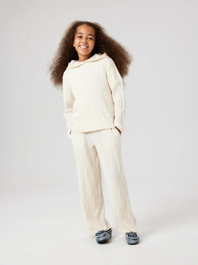 Pantalon large texturé nkfdoris écru fille - Name It
