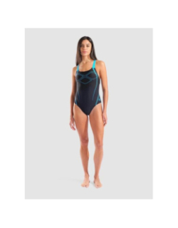 Maillot de bain de natation graphic swimsuit noir et bleu femme - Arena