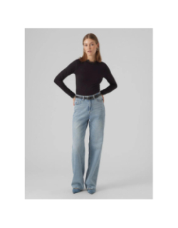 Top à manches longues et col dentelle vmrosa noir femme - Vero Moda