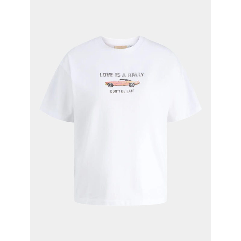 T-shirt à manches courtes jxcana love blanc femme - JJXX