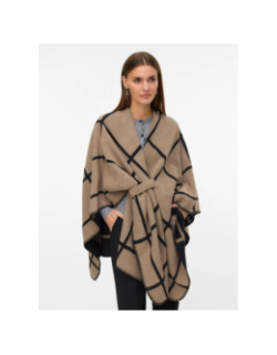 Ponchos à carreaux vmfiona marron femme - Vero Moda