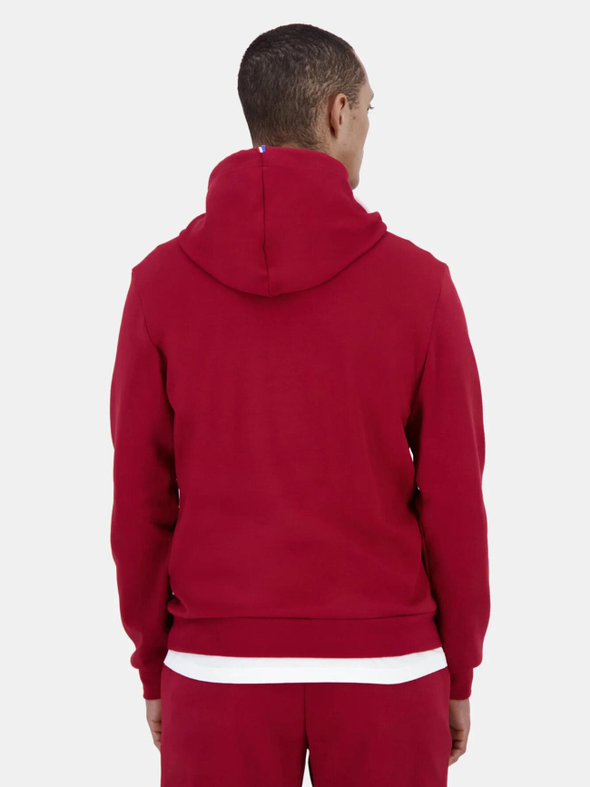 Sweat à capuche ess hoody n1 rouge homme - Le Coq Sportif
