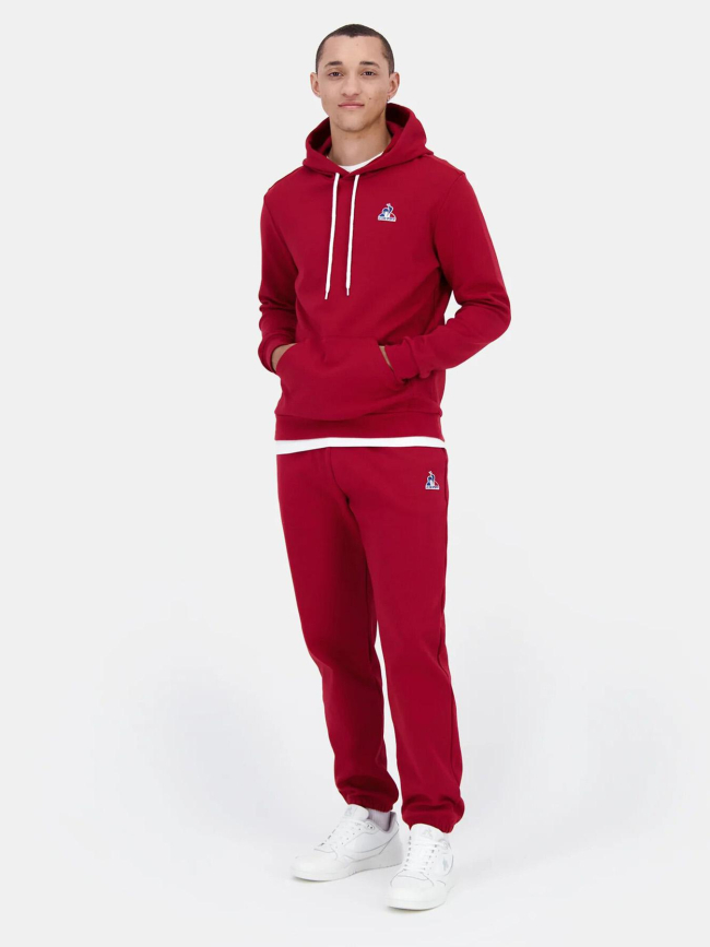 Sweat à capuche ess hoody n1 rouge homme - Le Coq Sportif