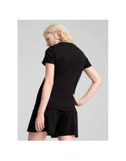 T-shirt à manches courtes côtelé ess elevated noir femme - Puma