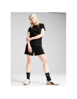 T-shirt à manches courtes côtelé ess elevated noir femme - Puma