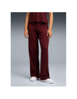 Pantalon jogging taille haute ess elevated bordeaux femme - Puma