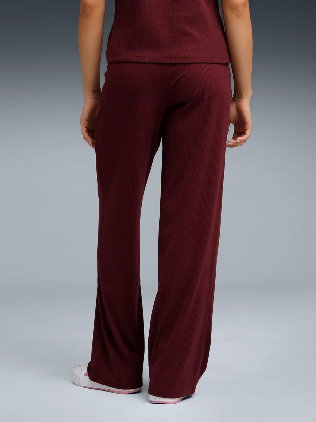 Pantalon jogging taille haute ess elevated bordeaux femme - Puma