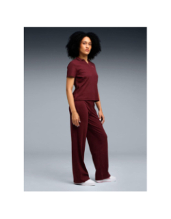 Pantalon jogging taille haute ess elevated bordeaux femme - Puma