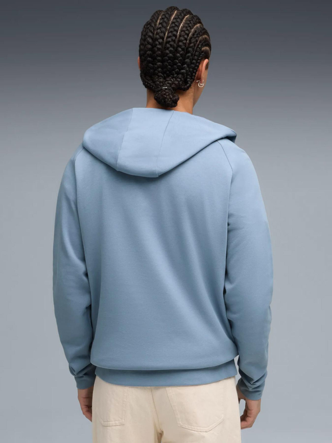 Sweat à capuche demi-zip pumatech bleu et gris homme - Puma