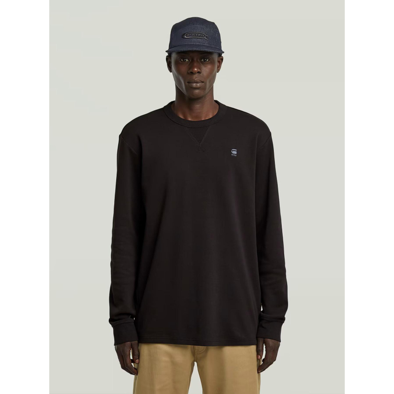 Sweat à col rond nifous noir homme - G Star