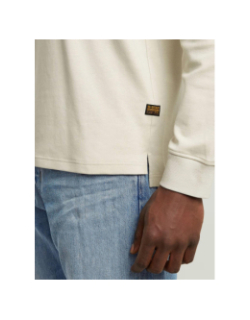 Sweat à col rond nifous beige homme - G Star