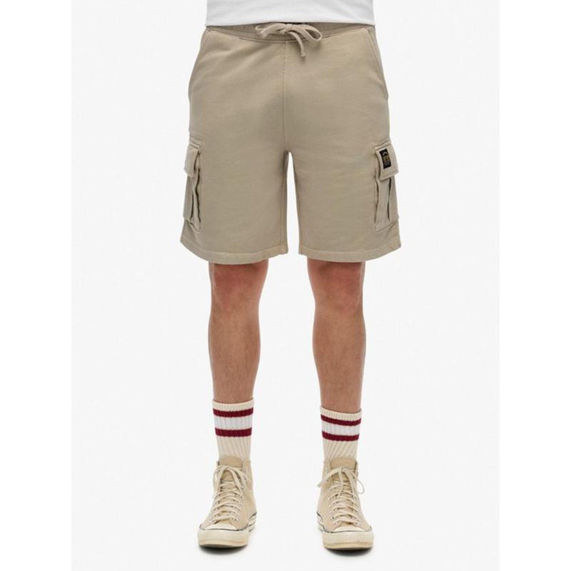 Short cargo molleton contrast stitch beige homme - Superdry