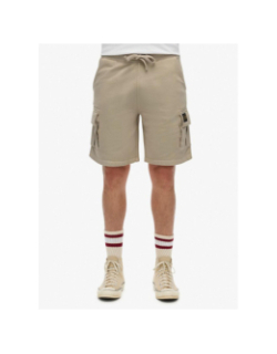 Short cargo molleton contrast stitch beige homme - Superdry