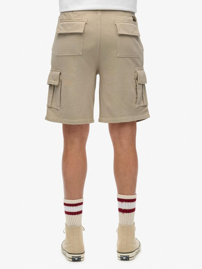 Short cargo molleton contrast stitch beige homme - Superdry