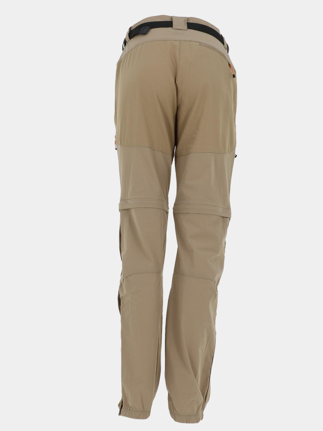 Pantalon de randonnée modulable beige femme - Elémenterre
