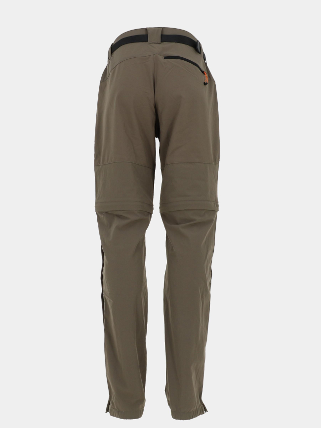 Pantalon de randonnée modulable kuluru marron homme - Élémenterre