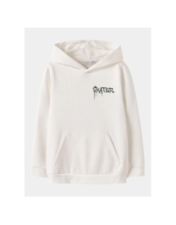 Sweat à capuche nkmnole skate blanc garçon - Name It