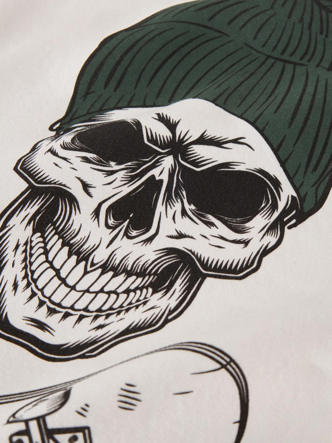 Sweat à capuche nkmnole skate blanc garçon - Name It