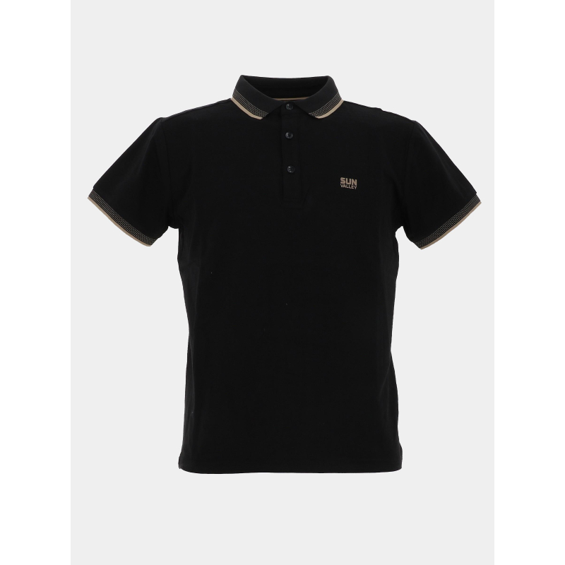 Polo stretch à manches courtes beely noir homme - Sun Valley