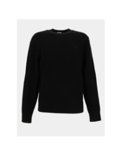 Pull à col rond en coton texturé noir homme - Calvin Klein