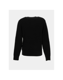 Pull à col rond en coton texturé noir homme - Calvin Klein