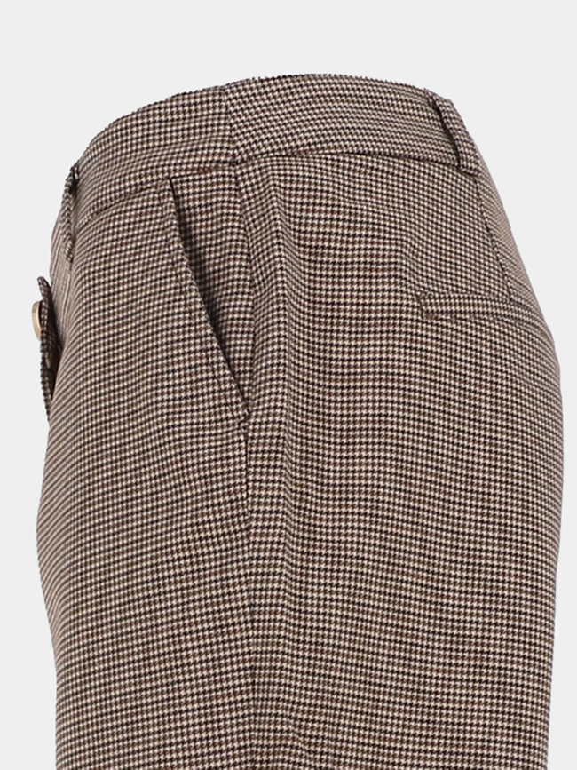 Pantalon chino slim fit à motif marron femme - Salsa