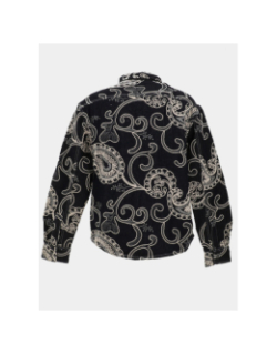 Chemise en denim épaisse à motif bleu nuit homme - Project X Paris