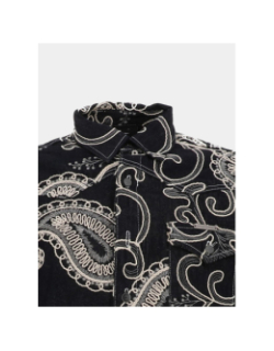 Chemise en denim épaisse à motif bleu nuit homme - Project X Paris