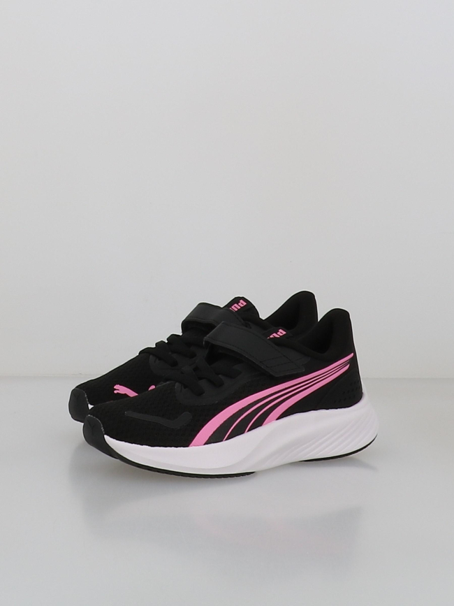 Baskets pounce lite noir et rose enfant - Puma