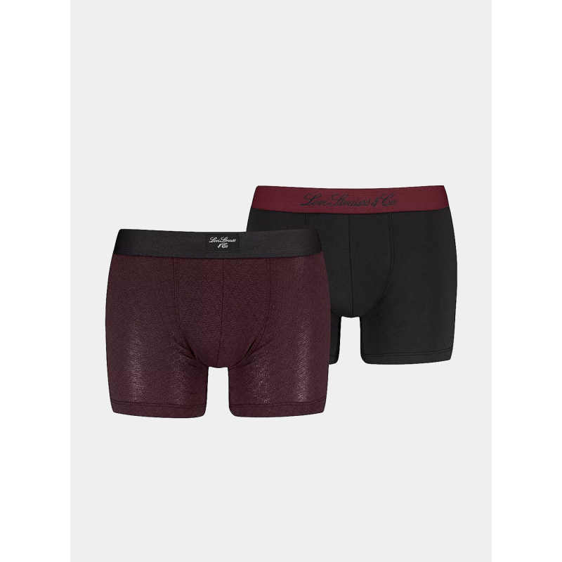 Pack de 2 boxers argyle yd bordeaux et noir homme - Levi's
