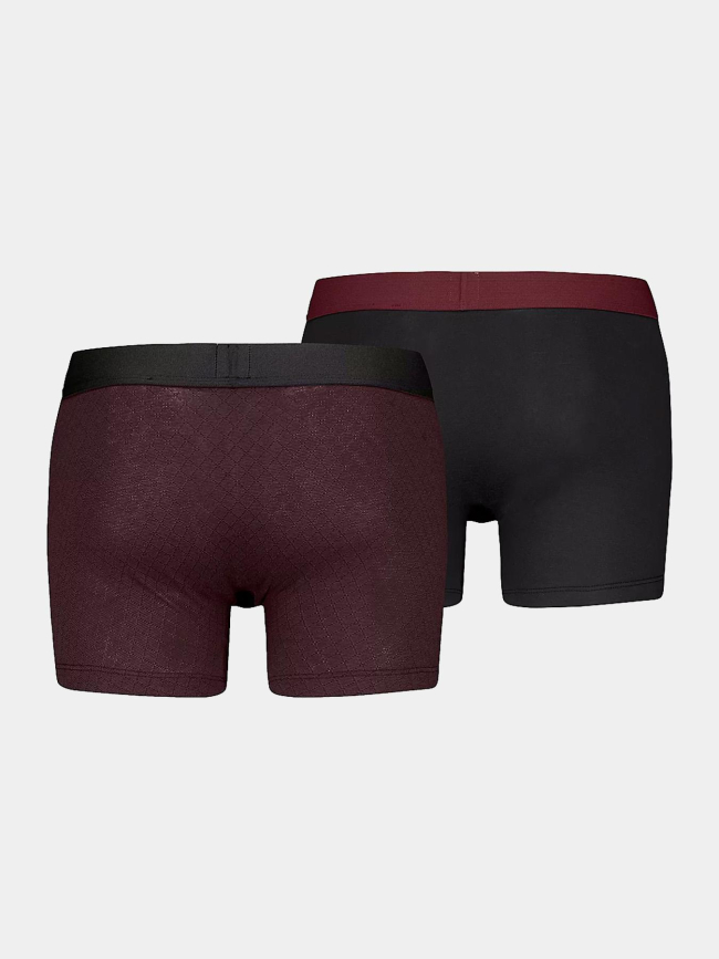 Pack de 2 boxers argyle yd bordeaux et noir homme - Levi's