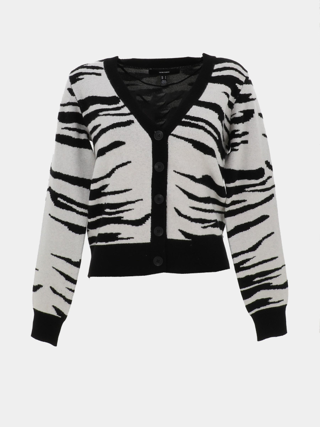 Gilet cardigan zébré nancy marron femme - Vero Moda