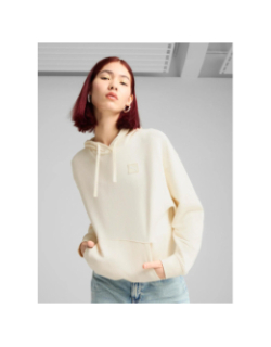 Sweat à capuche elevated comfort beige femme - Puma