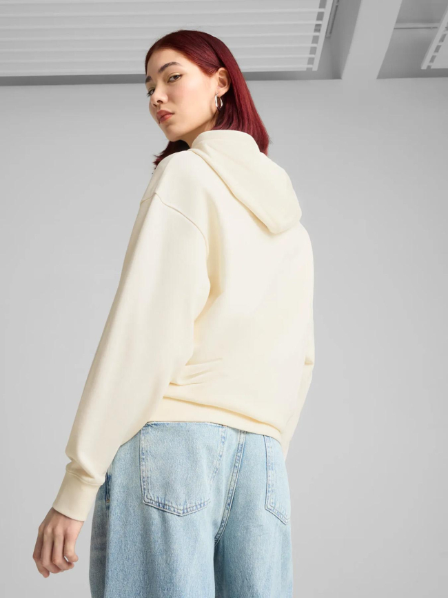 Sweat à capuche elevated comfort beige femme - Puma