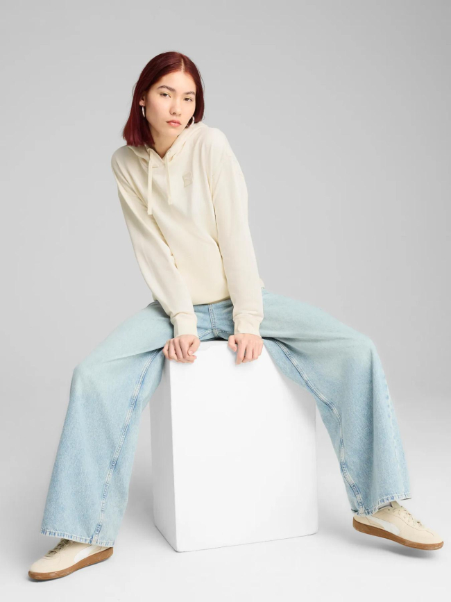 Sweat à capuche elevated comfort beige femme - Puma