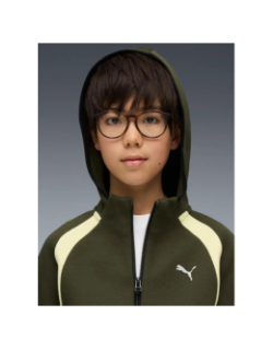 Veste de survêtement zipée à capuche evostripe vert enfant - Puma