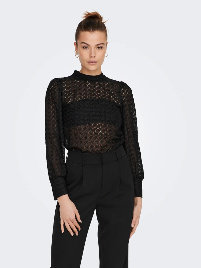 Top dentelle avery noir femme - Jdy