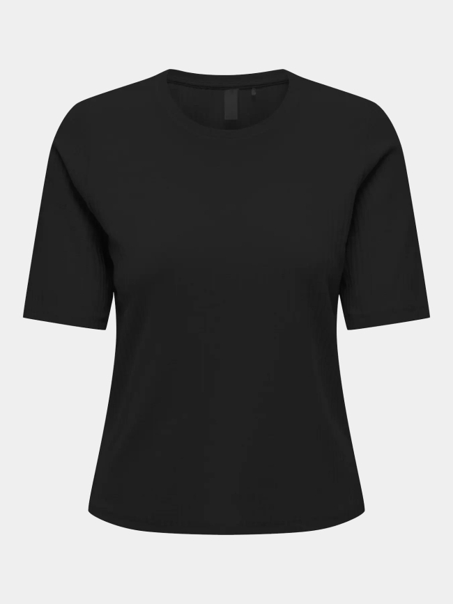 T-shirt côtelé regular seren noir femme - Only Play