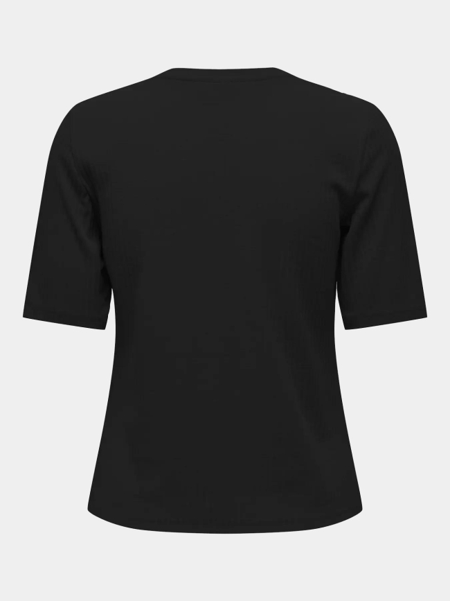 T-shirt côtelé regular seren noir femme - Only Play