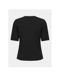 T-shirt côtelé regular seren noir femme - Only Play