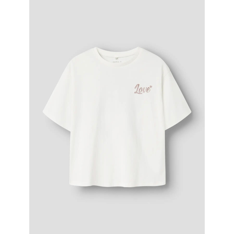 T-shirt à manches courtes naomi blanc fille - Name It