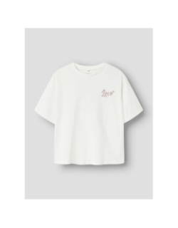 T-shirt à manches courtes naomi blanc fille - Name It