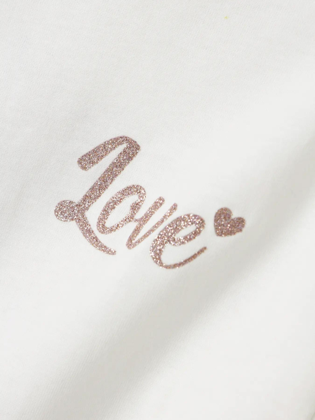 T-shirt à manches courtes naomi blanc fille - Name It